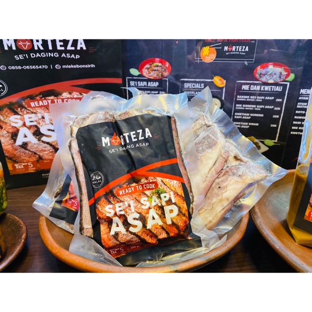 

Sei Sapi Asap Morteza brisket lengkap dengan sambal 500gram