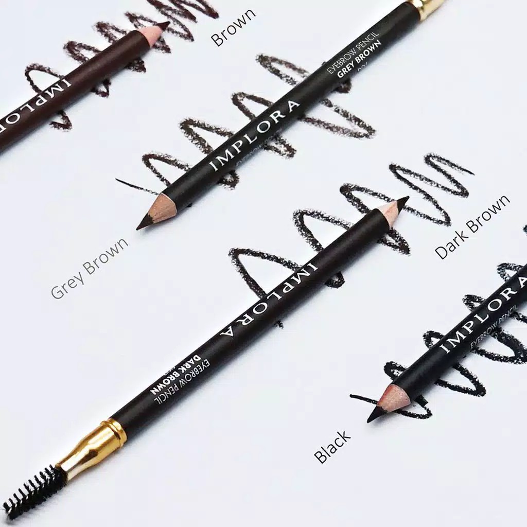 Pensil Alis IMPLORA 2 in 1 - Soft Type Eyebrow Pencil Original BPOM