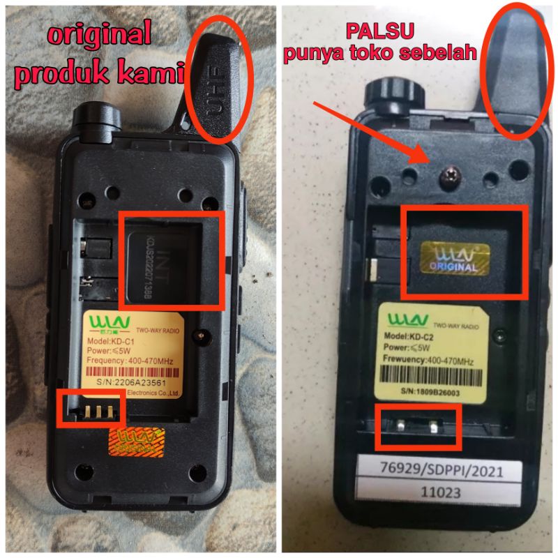 HT wlan HT Walkie Talkie handy Talky RADIO WLN KD-C1 isi 2 Unit  TERMURAH