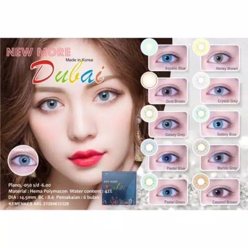 Softlens new more dubai 14,5mm - lensa mata import