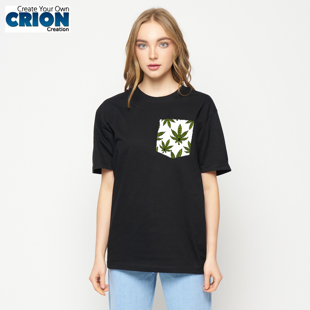 Crion Pocket series - Kaos Seri Weed motif dengan Kantong - By Crion