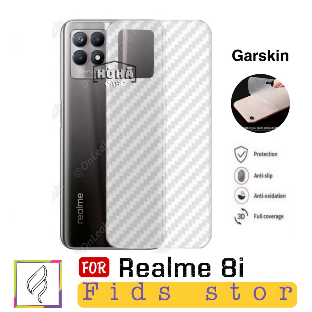 Promo Garskin Carbon REALME 8i 9 Pro 9 Pro+ Anti Gores pelindung body belakang handphone anti jamur