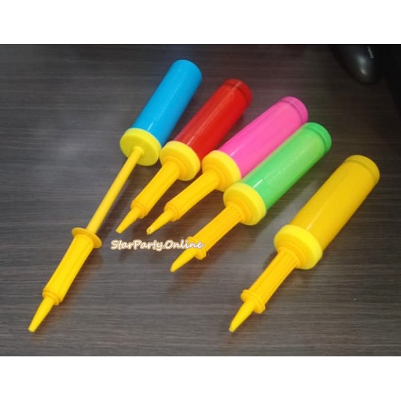 Pompa Balon Neon Polos /Pompa Balon Tangan /Pompa /Baloon Pump