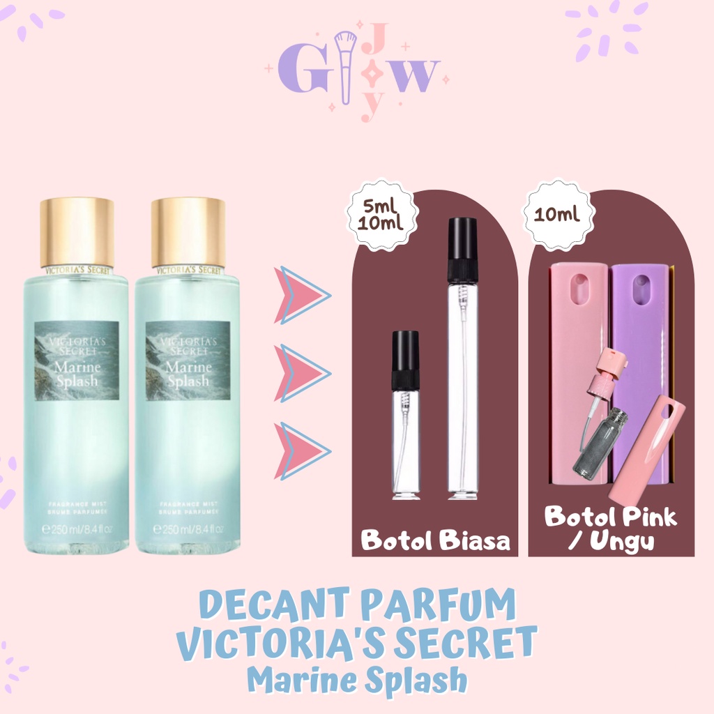 VICTORIA'S SECRET (Decant Parfum) Marine Splash Body Fine Fragrance Mist VS parfum badan tubuh wangi tahan lama murah bpom share in jar bottle harum seharian