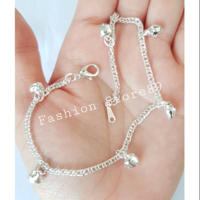 Gelang imitasi silver gelang kaki imitasi perhiasan emas imitasi white murah dan cantik