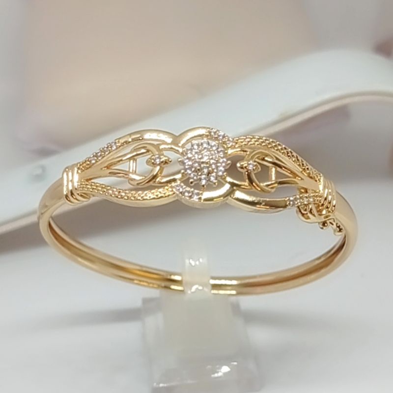 Gelang bangle wanita 004 Fashion wanita berlapis emas (COD)