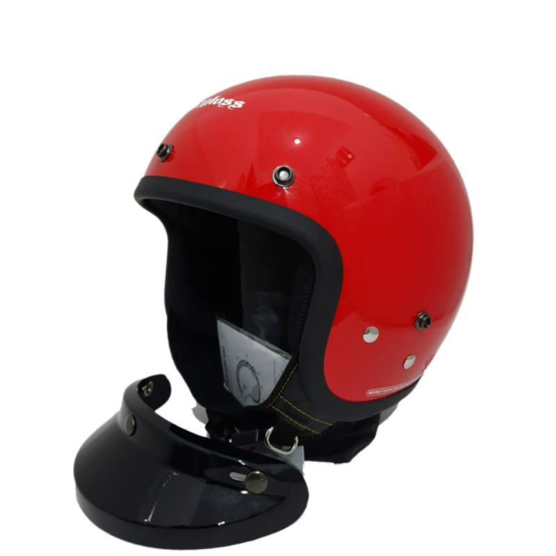 Helm Cargloss Retro CFM Merah Gloss