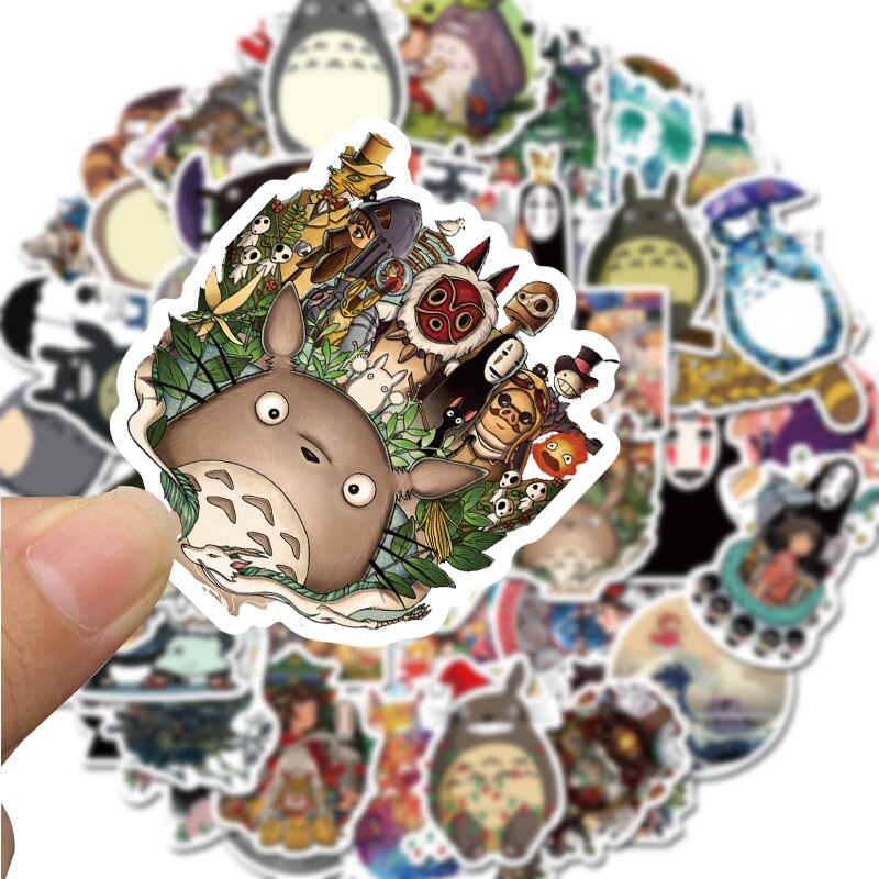 50pcs anime Hayao Miyazaki Series cartoon sticker diy Luggage Laptop Skateboard Motorcycle Bicycle waterproof stickers