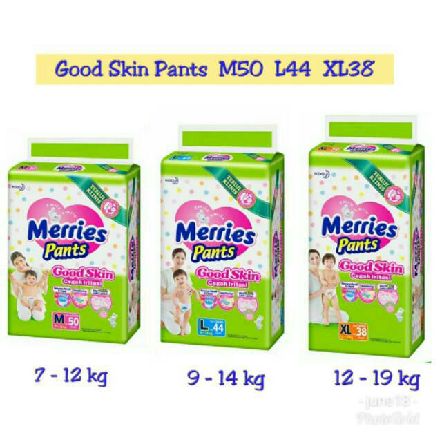 Merries Pants Good Skin Jumbo M 50 L 44 XL 38 Merries 