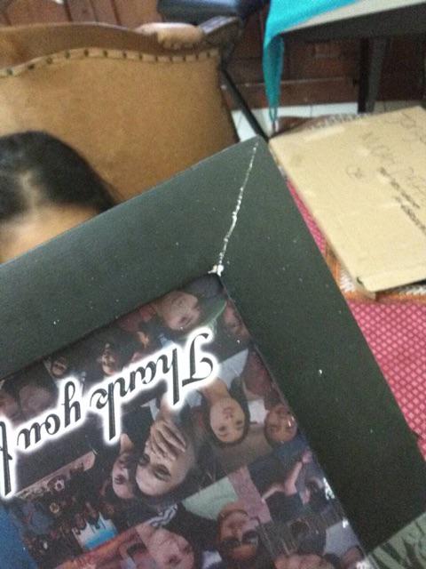 Mozaik Black And White In Black Frame (42x30)