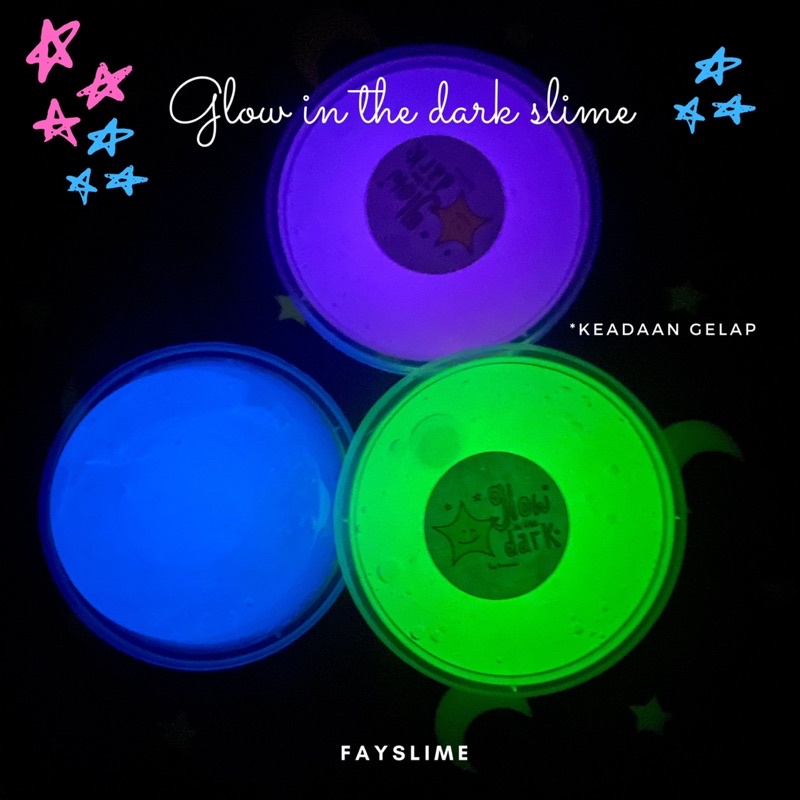 Glow in the dark slime Murah 50cc