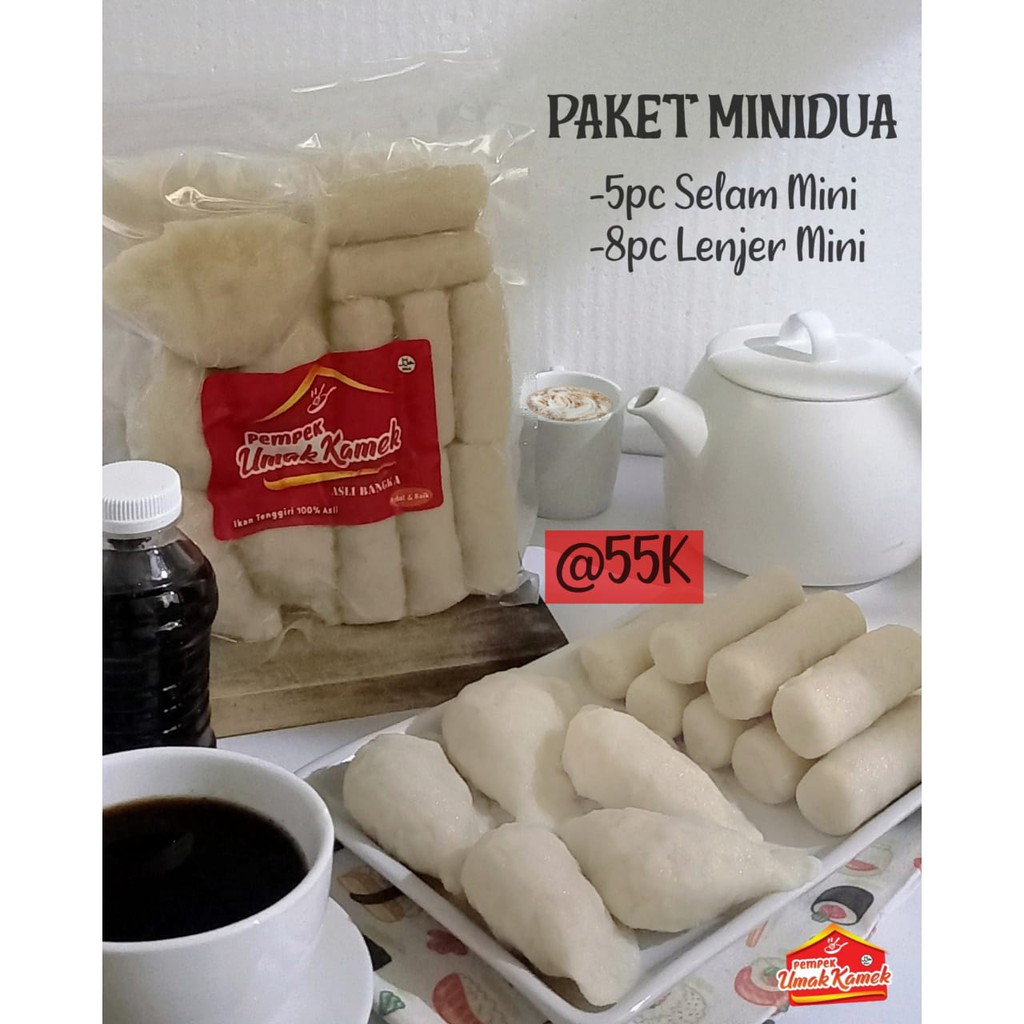 

Pempek Umak Kamek Paket Mini Dua Frozen - Isi 13 Pcs - Pempek Asli Bangka