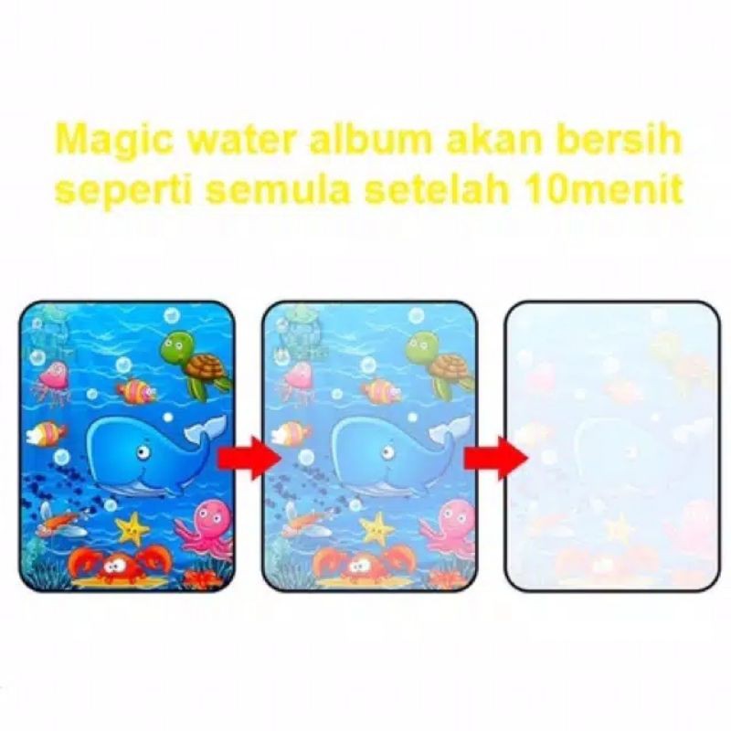 [TERMURAH] Buku Mewarnai digunakan Berulang termurah anti berantakan mengalihakan dari gadget magic water book-3