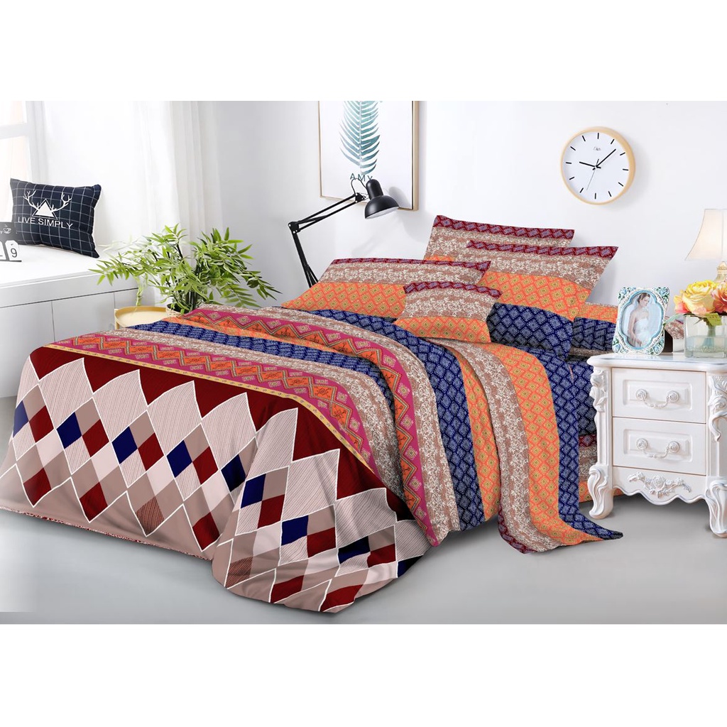 BAHAN KAIN SPREI METERAN AESTHETIC MOTIF ABSTRAK MICROTEX DISPERSE MIKROTEK