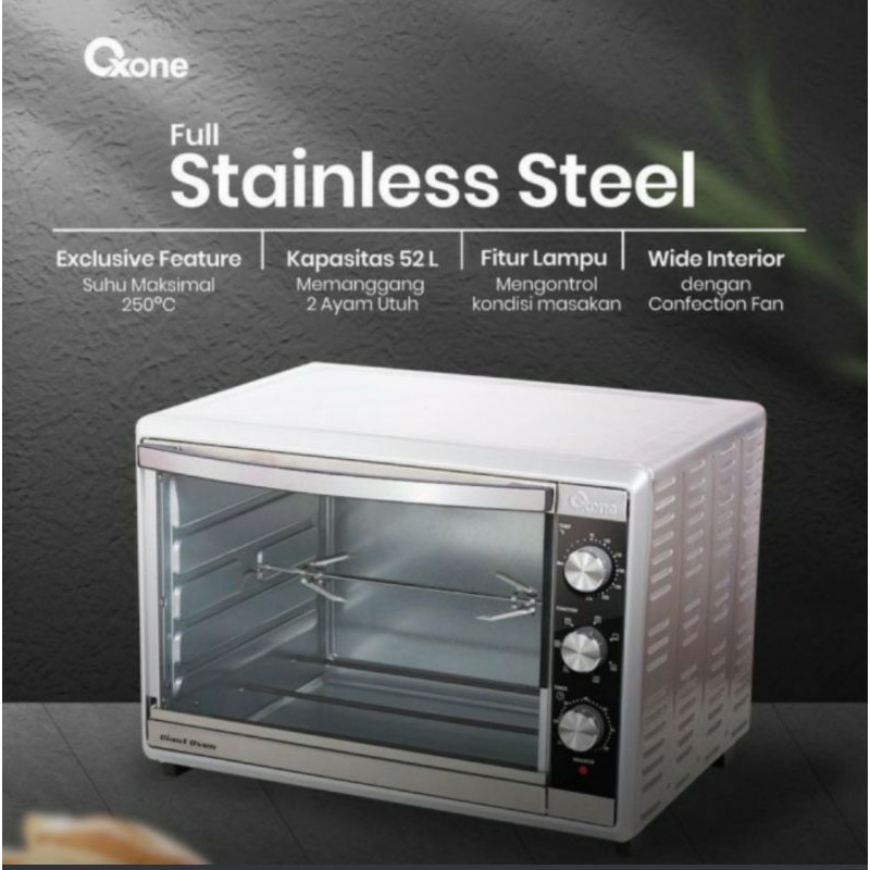 Oxone Oven Listrik Giant Stainless Steel 52 Liter OX- 899RSC