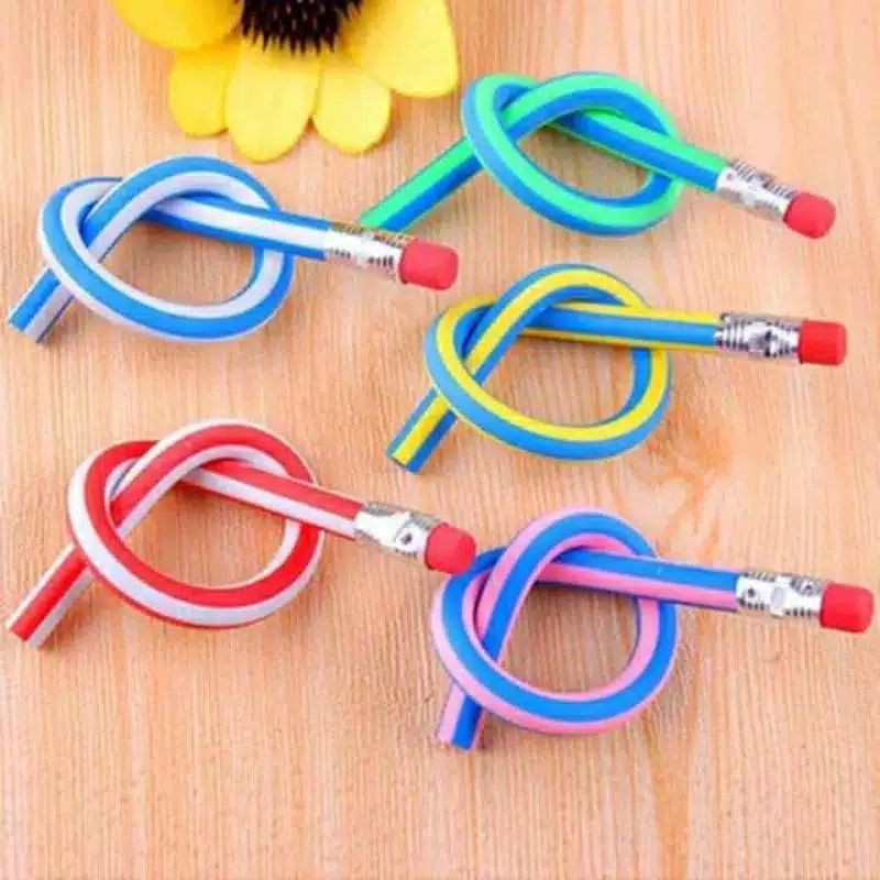 

C1 Pensil Silicon Lentur | Alat Tulis Lucu Anak SD SMP SMA | Pen Edukasi