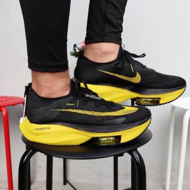 NIKE ZOOM ALPHAFLY NEXT% BLACK YELLOW PREMIUM ORIGINAL