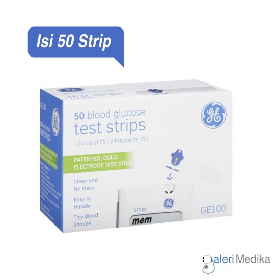 Strip Gula Darah GE100 isi 50 Blood Glucose Strip