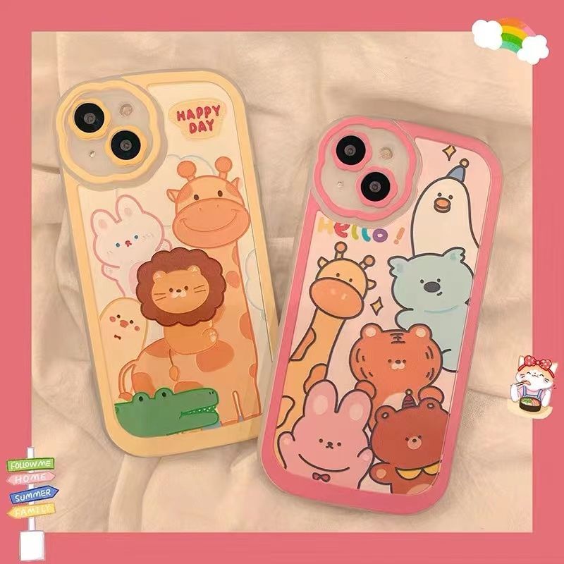 Soft Case Transparan Motif Hewan Untuk IPhone 13pro / Mini 12promax / SE2 2020 / 11pro MAX / 6S / 7 / 8plus / XR