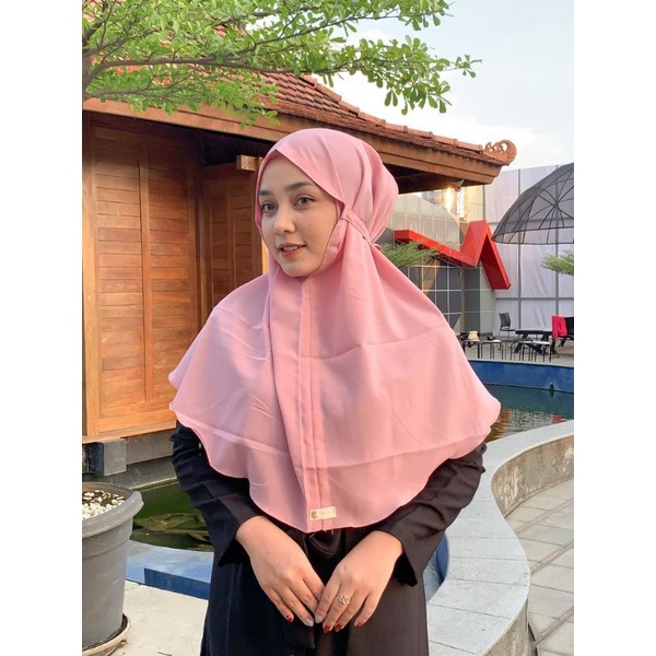 jilbab instan tali diamond premium sa'i hijab ( jilbab diamond polos)