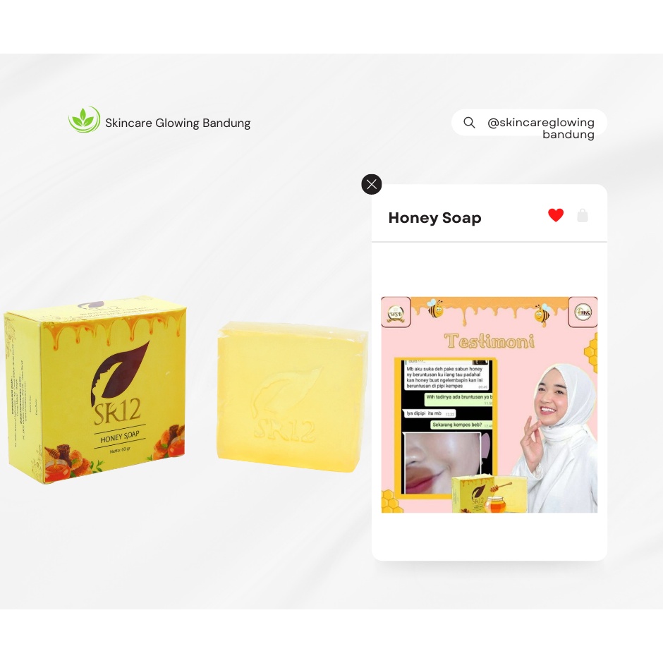 Honey Soap SR12 Sabun Cuci Muka Pembersih Wajah Face Wash Untuk Kulit Kering