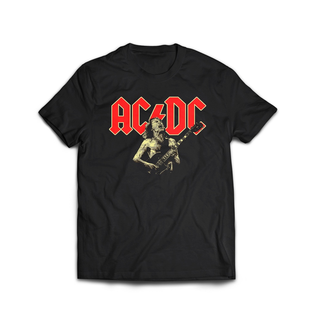 tshirt band ACDC HITAM kaos band kaos murah