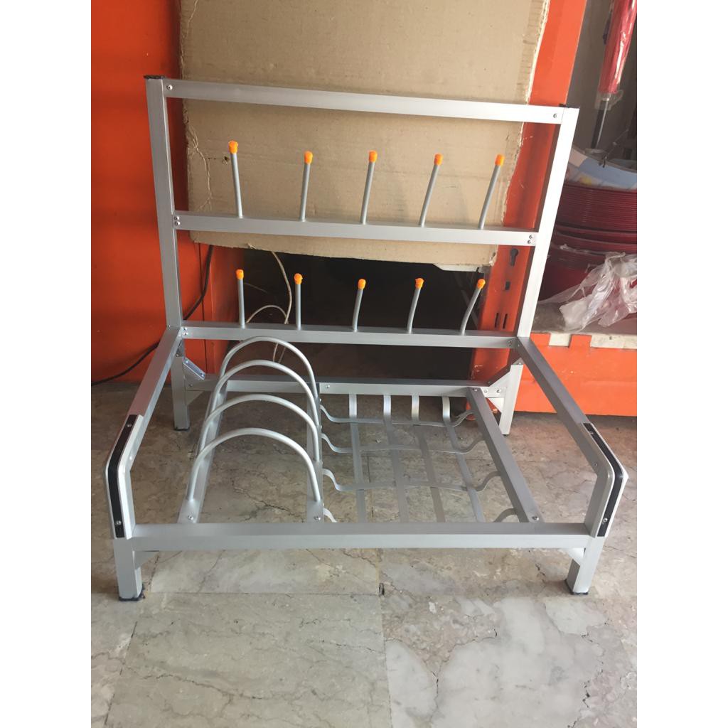 RAK PIRING SUSUN 1 DAPUR / TEMPAT PIRING  BAHAN ALUMINIUM SUSUN 1 Tebal