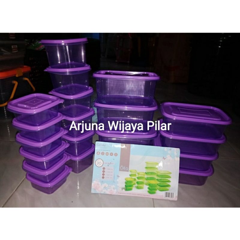 TOPLES set BPA free CALISTA OITA SET OF 20 PCS +Kardus atas bawah &amp; Bubblewrap