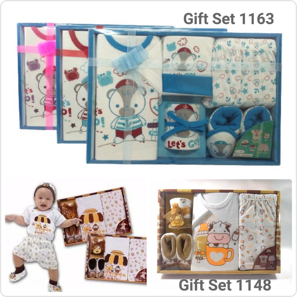 Paket Perlengkapan Baju Bayi Baru Lahir/Baby Gift Set Cow Kiddy - Bayi Online Shop