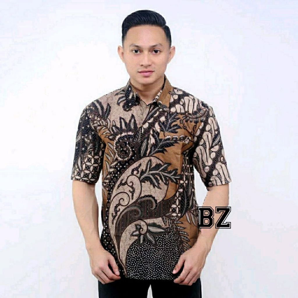 Baju Batik Pria Dewasa 2022 Lengan Pendek Kekinian Kemeja Batik Lengan Pendek Pria Mewah Kemeja Batik Cowok Terbaru