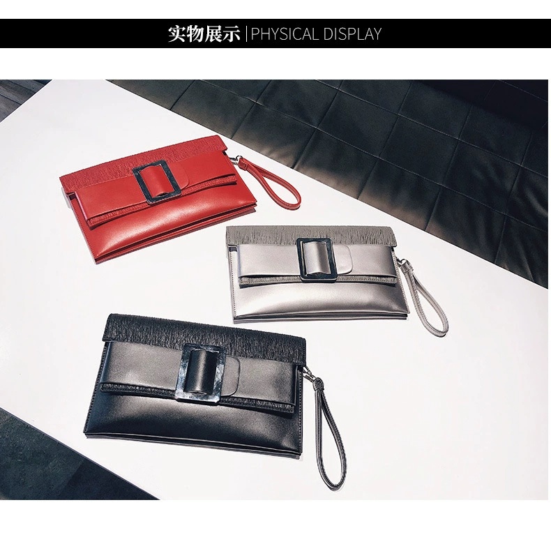 K9016 - BLACK/SILVER/RED - TAS PESTA CLUTCH DAPAT TALI PANJANG SLEMPANG JINJING TOTEBAG HANDBAG ELEGAN FASHION WANITA IMPORT TERMURAH BAGSTORE JAKARTA TAS BATAM JKT CR7168 BQ2604 KPC9016 JTF5869 LT1939 EL098