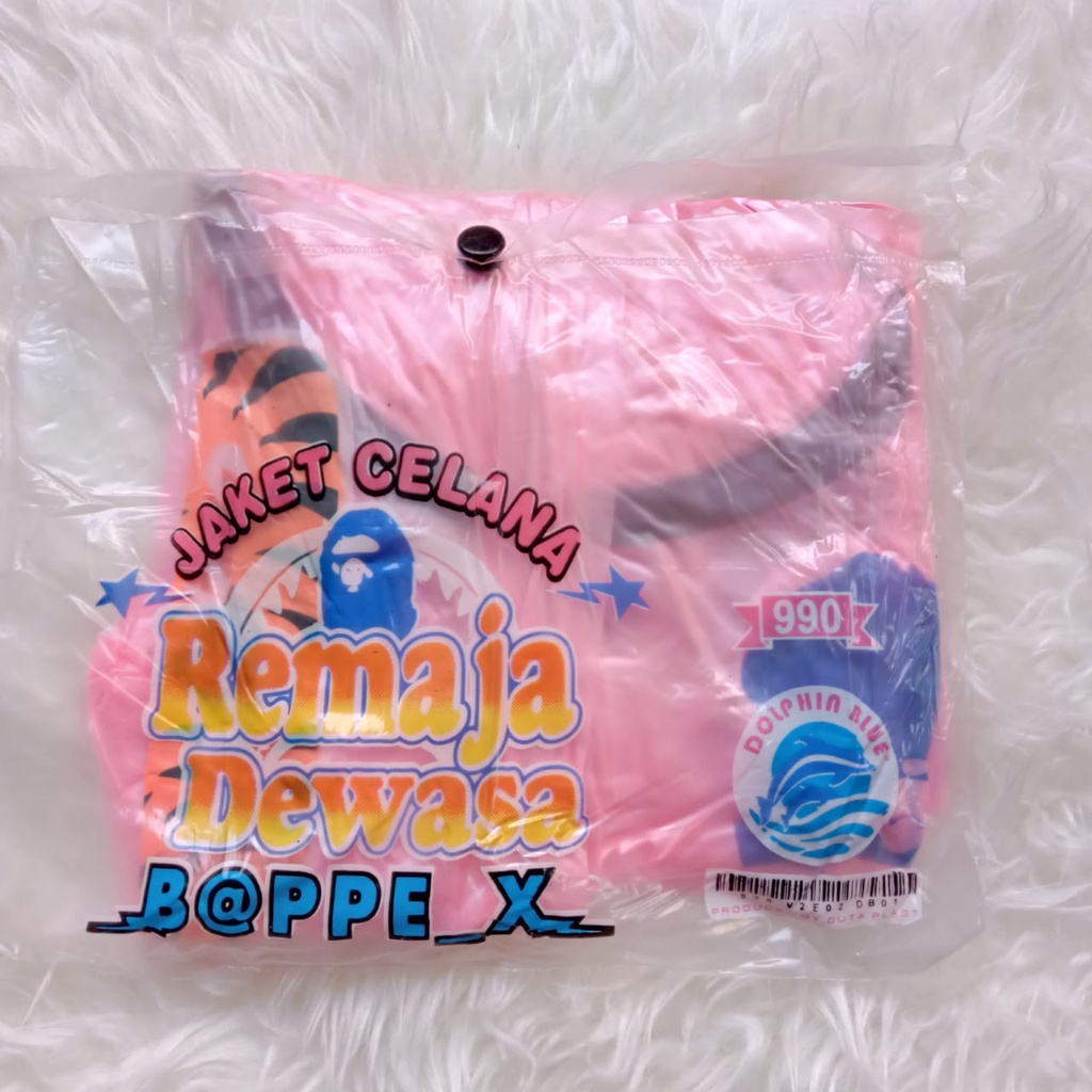 Jas Hujan Dolphin 990 Remaja Dewasa/Mantel Hujan Dolphin 990 Remaja/Raincoat Rain Coat Dolphin 990 Remaja/Jas Hujan Jaket Celana Remaja Dewasa Bappe_X Dolphin Blue 990/Setelan Jas hujan Anak Remaja Dewasa Baju Jaket Celana/Jas Hujan Murah