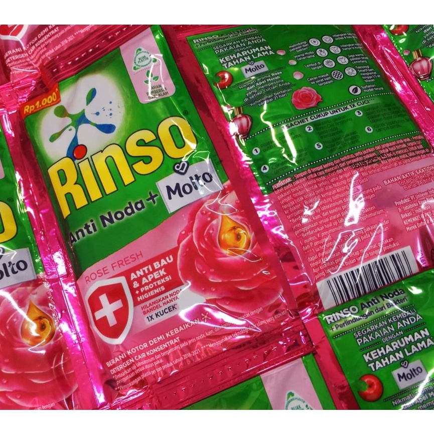 PROMO Brand | Rinso Anti Noda Molto Cair Renceng - 6 Sachet x 42 ml | Bisa 1 Sachet