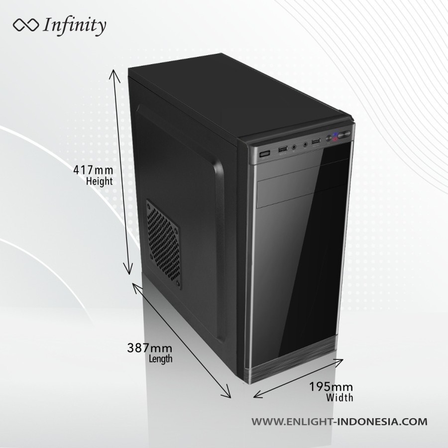 CASING INFINITY INF 01 CASING GAMING INFINITY F01 + PSU 250W