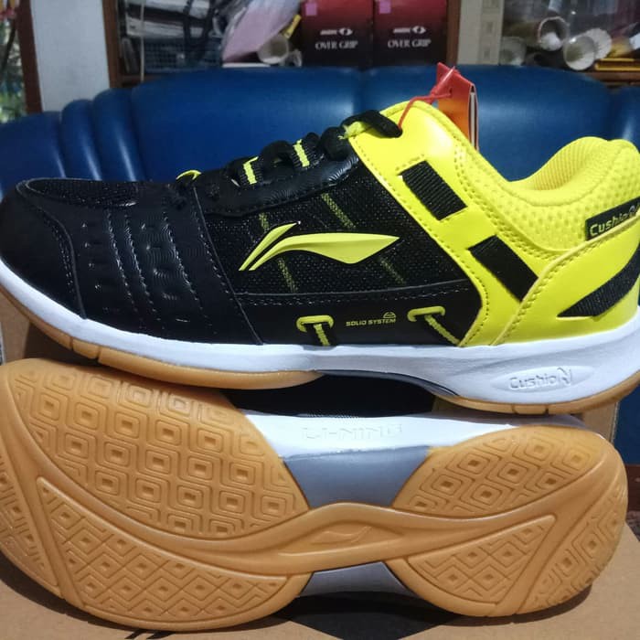 Sepatu Badminton Lining Original ATTACK II - Hitam- 40