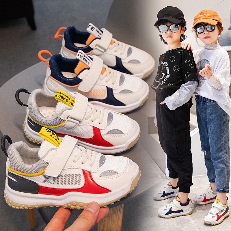 [GROSIR][COD] SEVEN_DAY SEPATU GESPER SNEAKERS ANAK-ANAK UNTUK USIA 3-9 TAHUN 'BOY &amp; GIRL'  NAVY WM2313