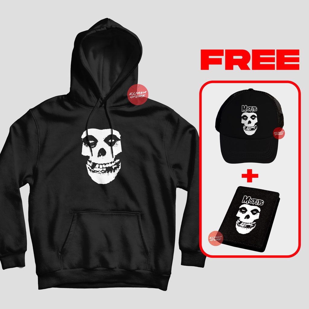 Misfits Logo / Topi Misfits / Hoodie Misfits / Dompet Misfits / Sweater Misfits / Paket Topi Hoodie Dompet Misfits / Topi Band / Hoodie Band / Dompet Band /