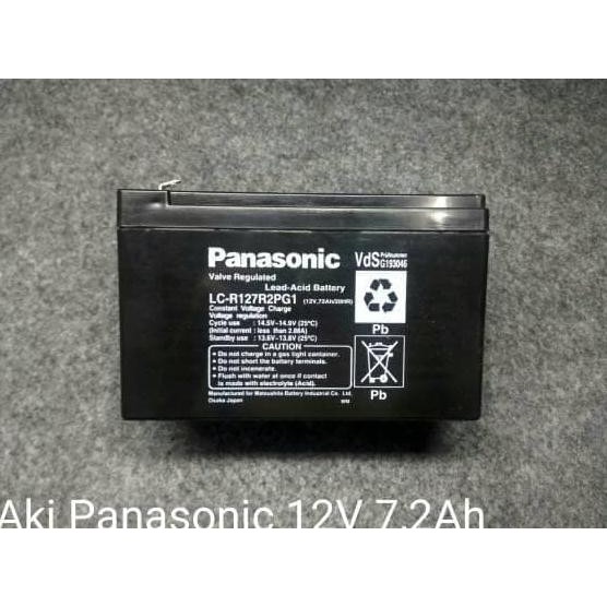 Aki Accu Kering Panasonic 12V 7,2Ah