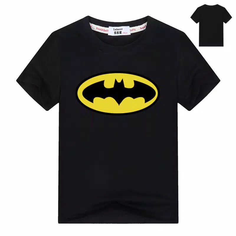 Baju Kaos Distro Atasan Batman Anak Laki Laki Murah Umur 1 - 8 Tahun Warna Hitam Termurah KE21