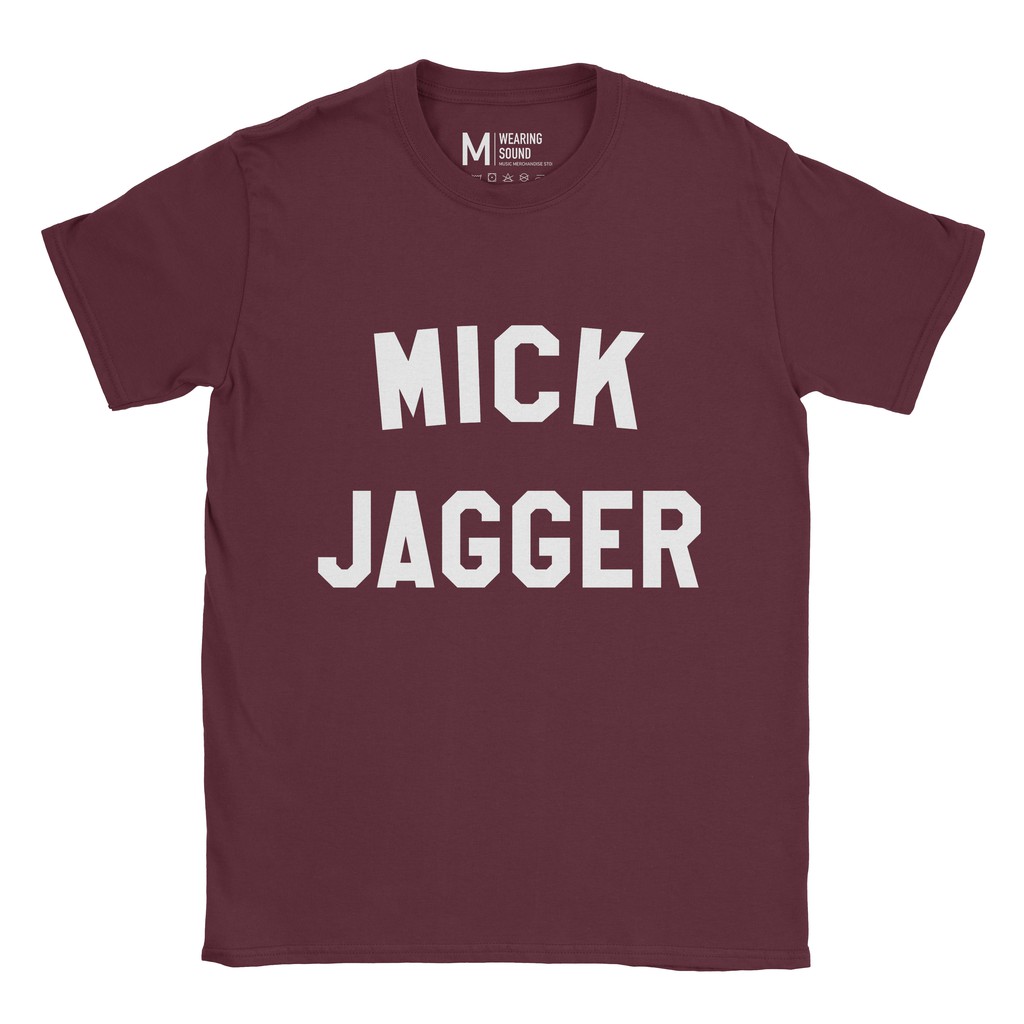 Baju Kaos Band Mick Jagger Maroon