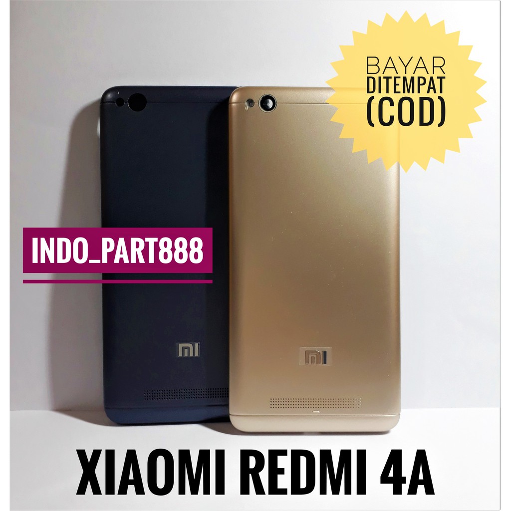 BACKDOOR / TUTUP BELAKANG BATERAI HP / XIAOMI REDMI 4A / HITAM / GOLD / ROSE GOLD
