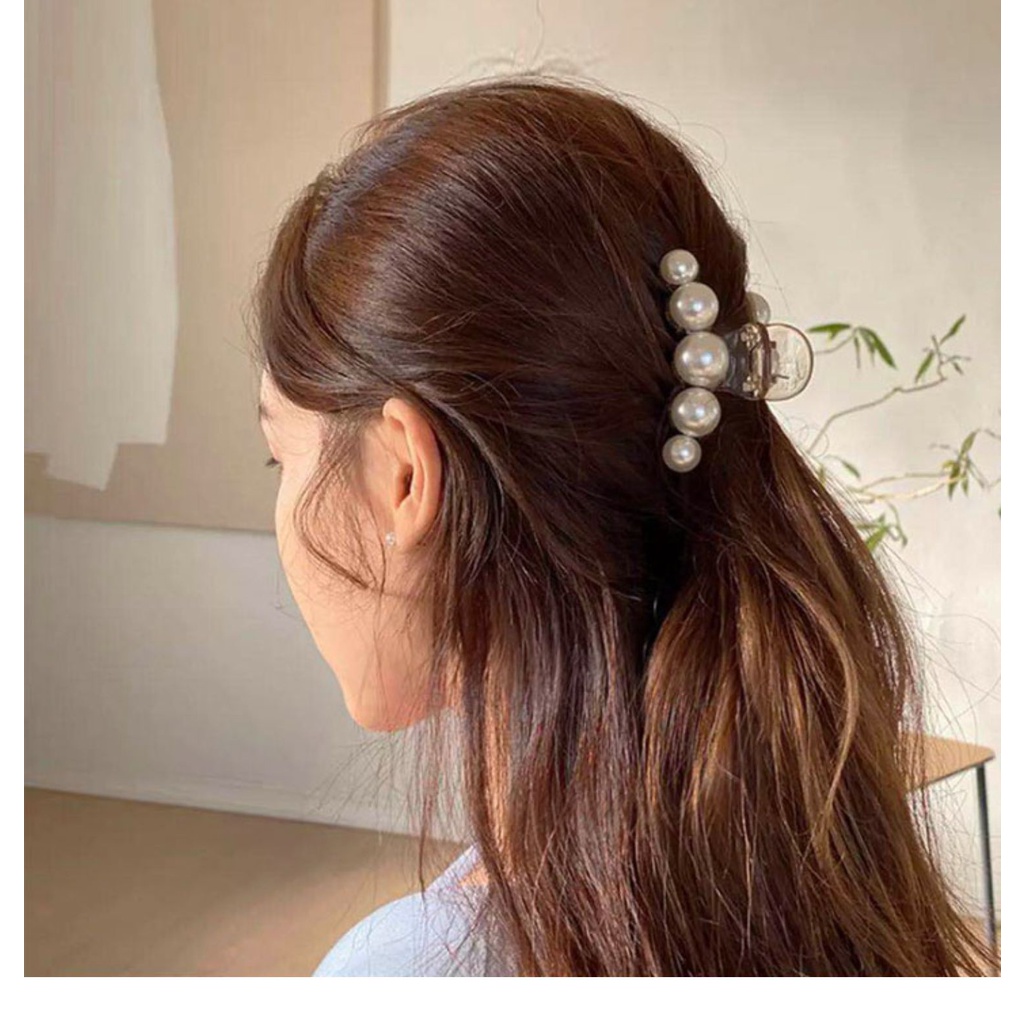 Elegant Girls Pearl Big Hairpin Hair Clips Hair Catch CLIPS Hair Accessory