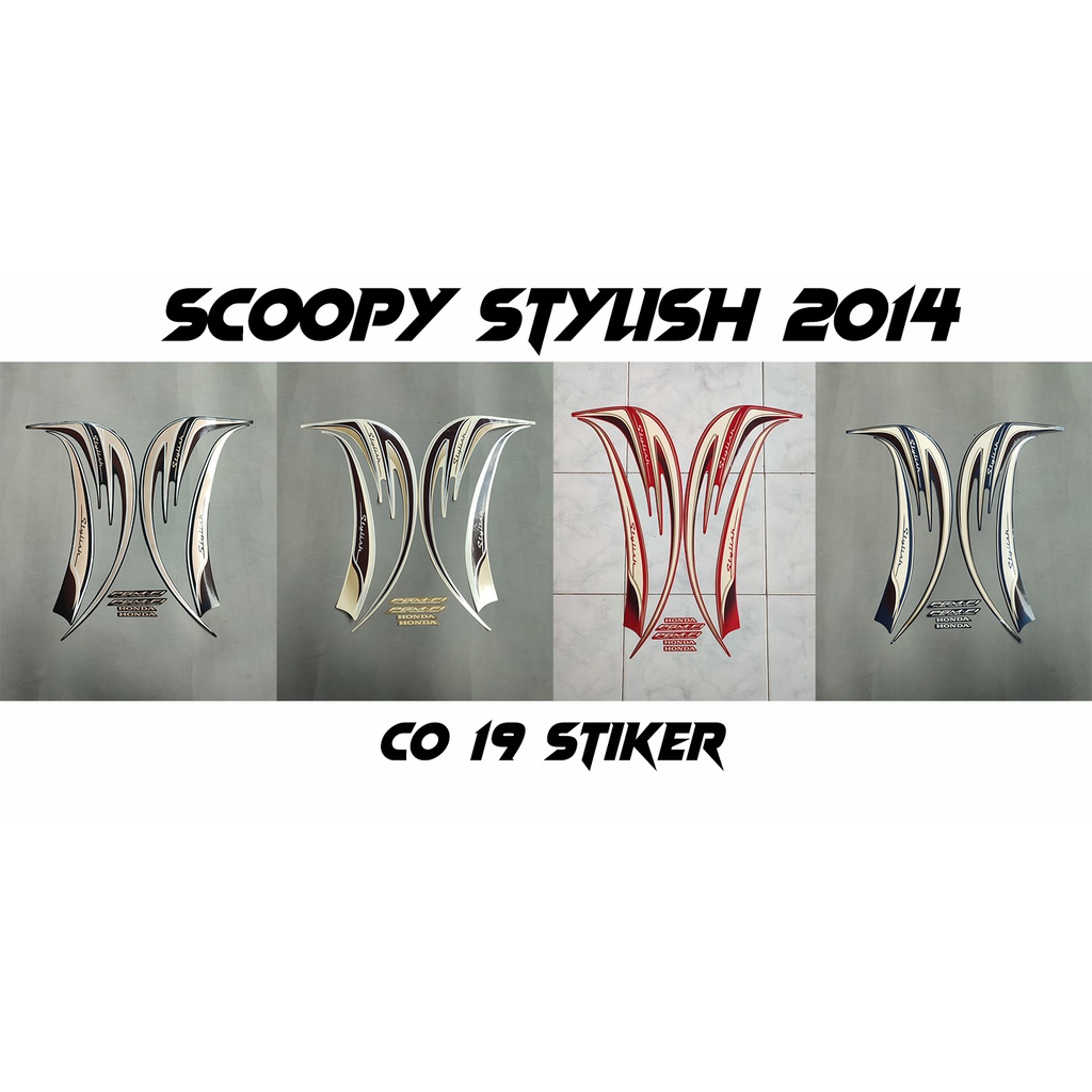 STIKER STRIPING & LIS BODY MOTOR SCOOPY STYLISH FI 2014 FULL BODY