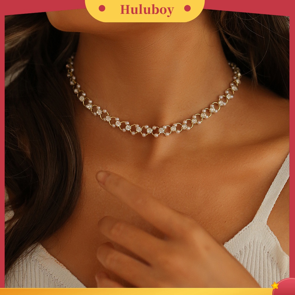 Hu Hu Hu Hu Hu Alat Bantu Pasang Kacamata♡ Kalung Dan Gelang Bentuk Lingkaran Aksen Mutiara Imitasi Bahan Cubic Zirconia Untuk Wanita