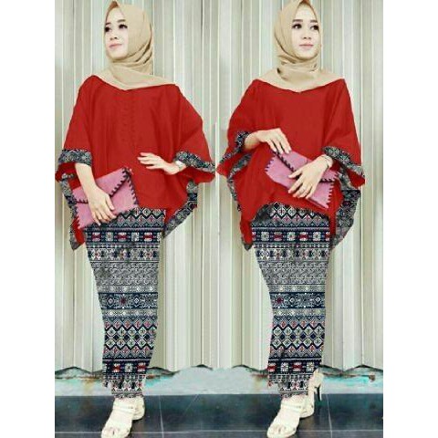 Baju Setelan Hijab Batik Muslim Wanita Model Terbaru Berkualitas