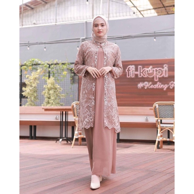 FARASYA DRES - Gamis Seragam - Gamis pesta - Gamis Mewah - Gamis Pesta Ceruty - Baju Seragam Pesta -