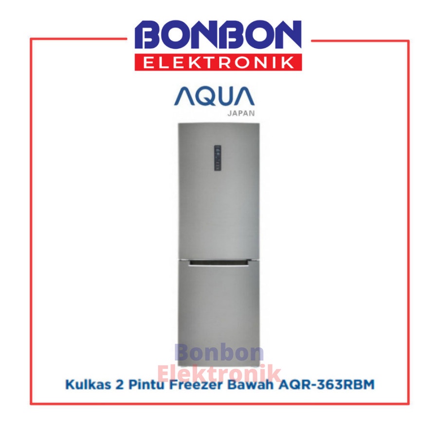 AQUA Kulkas 2 Pintu Bottom Freezer AQR-363RBM / AQR 363 RBM