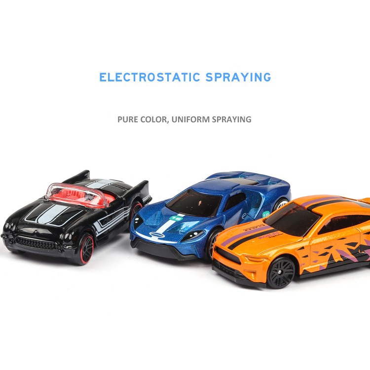 1:64skala Diecast Model Cars 5pcs.Set Mobil Sport Panas Kecepatan Roda Racer MACH Die Cast Alloy Mainan Koleksi Ornamen