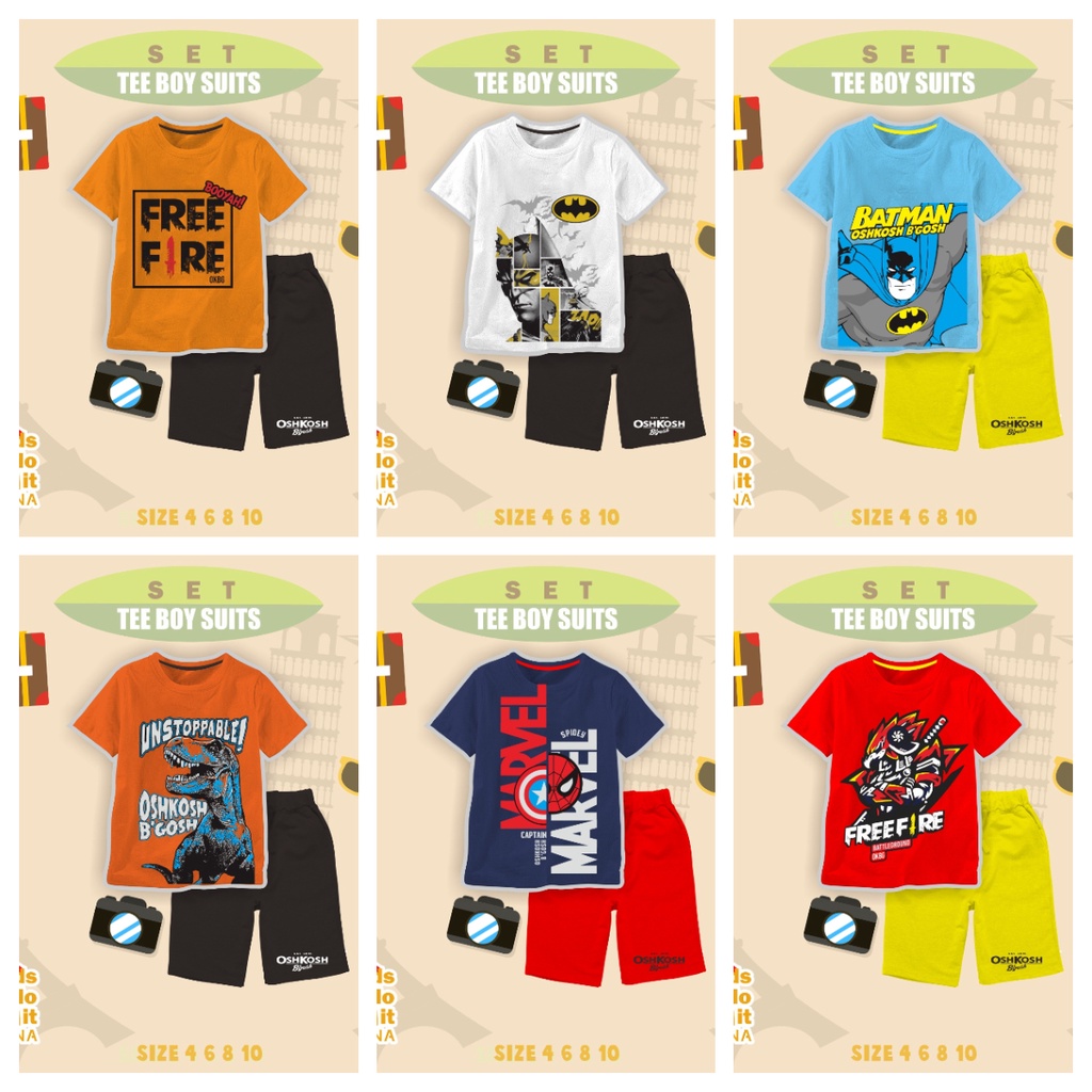 SETELAN KAOS ANAK PREMIUM 1-8 TAHUN PART 5