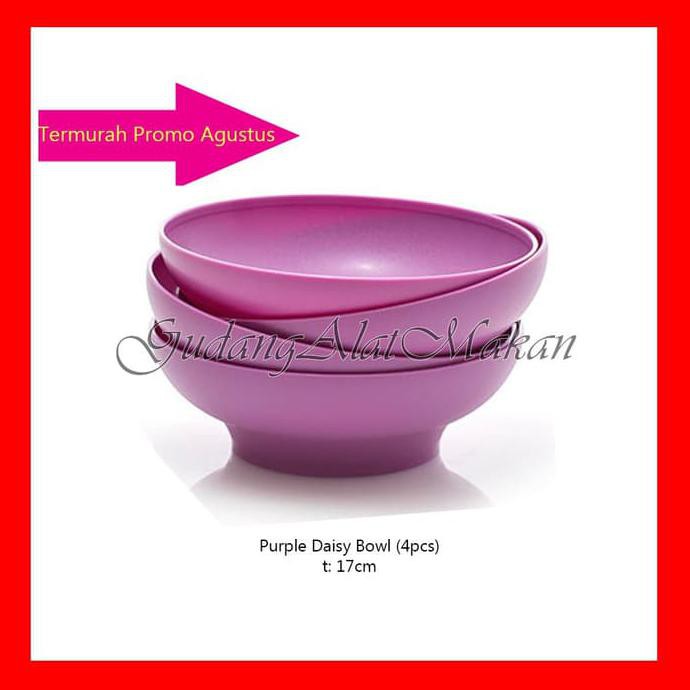 Unik Tupperware Purple Daisy Bowl (4pcs) Limited